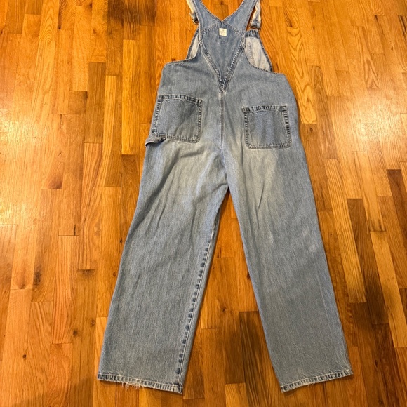 Gap Overalls Women Large Or Men Medium Y2K Denim Bibs Light Medium Wash Blue. - Picture 13 of 14